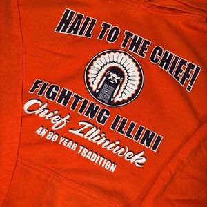 Orange Fighting Illini Hoodie “Hail to the Chief” Large